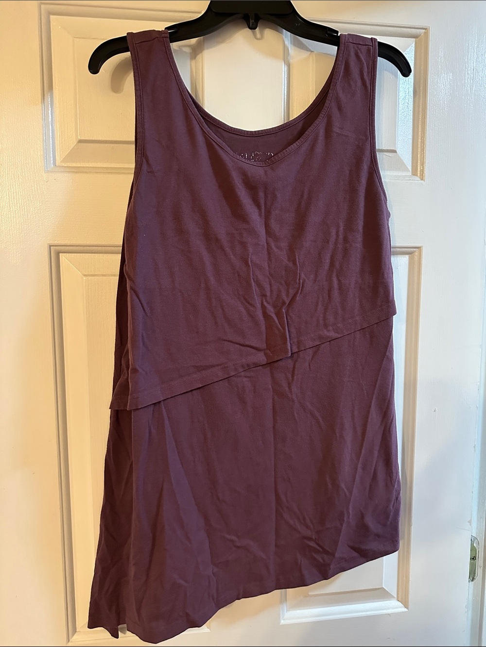 Latched Mama Sleeveless Nursing Tank Top in Plum